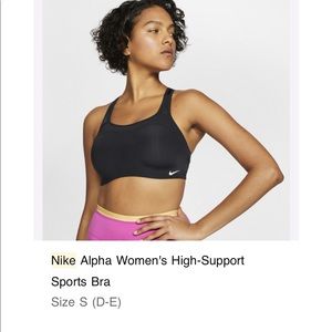 Nike Alpha Women's High-Support Bra, size S (D-E)